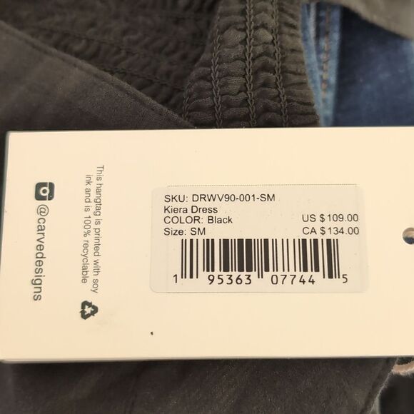 Carve Designs Small Keira Dress in Black, NEW - Picture 14 of 16